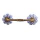 Blue Agapanthus Floral  Ceramic Bridge Handle